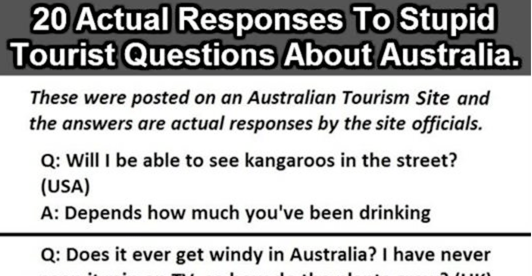 funny australian tourism questions