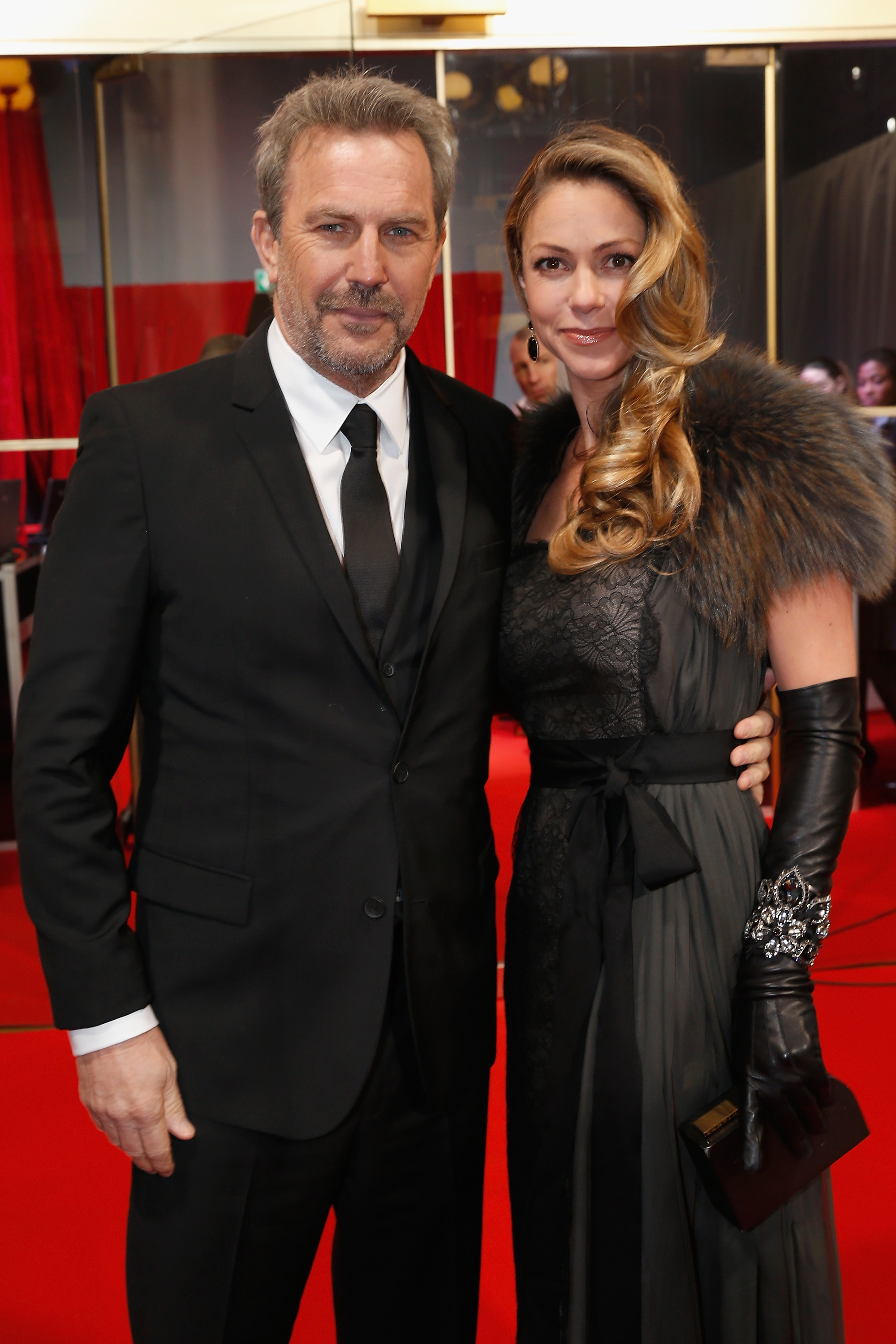 Kevin Costner and his wife Christine at the Cesar Film Awards on February 22, 2013, in Paris, France | Source: Getty Images