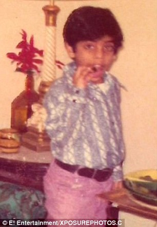 Growing up: Rajee, who didn't become a woman until her twenties, is pictured as a young boy