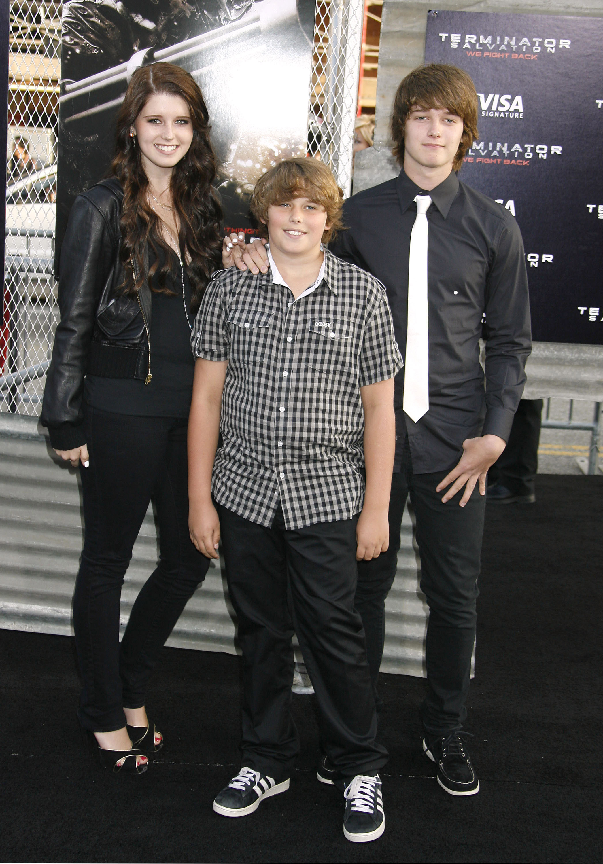 Katherine, Patrick, and Christopher Schwarzenegger at the Los Angeles premiere of "Terminator Salvation" on May 14, 2009, in Hollywood, California | Source: Getty Images